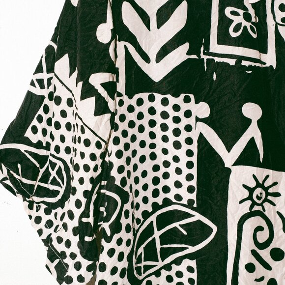 Vintage Patterned Button-Down Short-Sleeve Shirt - Picture 3 of 6